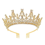 Maxbell Crown Hair Accessories Princess Tiara Wedding Tiara for Prom Christmas Style B