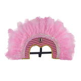 Maxbell Fashion Feather Headdress Art Headpiece for Stage Performance Photo Props Pink