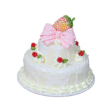 Maxbell Artificial Cake Ornament Faux Cakes Model for Bakery Decoration Props White