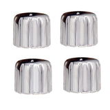 Maxbell 4pcs Plastic Electric Guitar Bass Volume Tone Control Dome Knobs Cap Silver