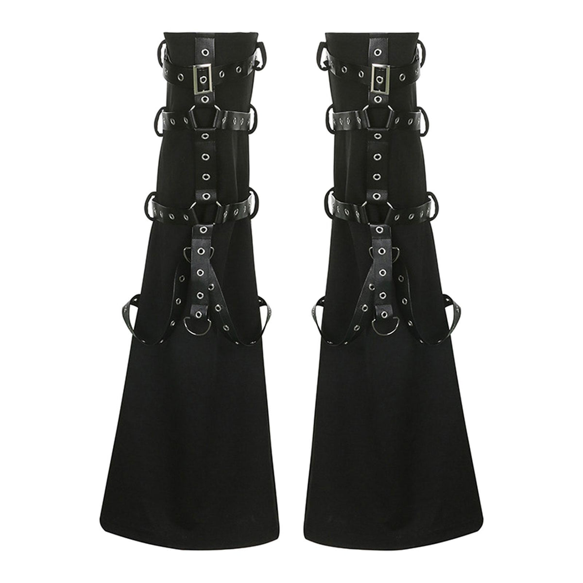 Maxbell Women Leg Sleeve Streetwear Punk Gothic Leg Warmer for Stages Show Party S Black