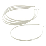 Maxbell 5Pcs 5mm Stainless Steel Hairbands Headwear Handicraf Ladies Girls Women silver