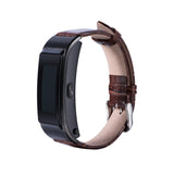 Maxbell Smart Sports Bluetooth PU Leather Watch Strap for Huawei B5 18mm brown