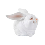 Maxbell Easter Mini Bunny Figurines Little White Rabbit Micro Landscape for Birthday Large