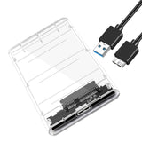 Maxbell 2.5inch External Hard Drive Enclosure SSD Enclosure 5Gbps SATA to USB 3.1 Clear