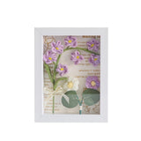 Maxbell Crochet Flower Bouquet Photo Frame Crocheted Yarn for Party Dining Room Violet