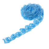 Max Cute Rose Flower Strap Charms for cell phone decorations, clothes blue