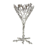 Maxbell Crystal Ball Display Stand Sphere Rack Ornament for Table Photo Props Home Silver 15cm H