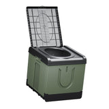 Maxbell Folding Camping Toilet Portable Toilet for Camping for Long Trips Hiking Car Green