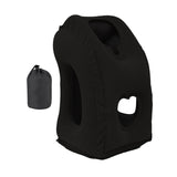 Maxbell Inflatable Travel Pillow Office Neck Pillow for Sleeping Traveling Black