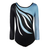 Maxbell Kids Girls Long Sleeve Leotard Bodysuit Dancewear Costume 10(9-10Y) Blue