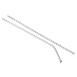 Maxbell 2x Stainless Steel Drinking Straw Sucker Straight Bent Set Silver 265x6mm