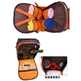 Maxbell Multifunctional Insulated Sleeves Cushioned Shoulder Straps Baby Nappy Food Diaper Bag Mommy Backpack with Bottle Bag Orange