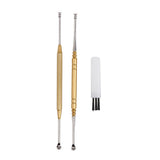 Max Ear Curette Earwax Removal Stick Ear Wax Cleaner Remover Spoon Set Golden