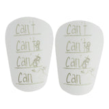 Maxbell 2 Pieces Soccer Shin Guards Shin Pads Soccer Equipment Calf Sleeve Shinguard XS White