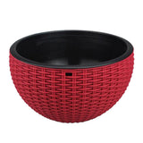 Max Plastic Hanging Flower Pot Planter Basket for Plant Holder+Chain Red- L