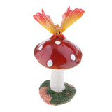 Max Resin Fairy Garden Ornament Miniature Home Decor Butterfly Red Mushroom