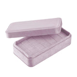Maxbell Rings Display Holder with Lid for Women Girls Dress Tables Cabinets Drawer Violet