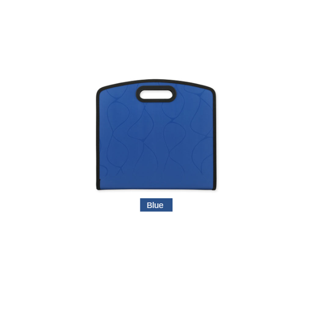 Maxbell Portable Organ Bag Office Business Large-capacity Multi-layer Folder Blue