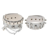 Max Layered Gothic Skull Punk Bracelet Rivet Leather Cuff Bangle Wristband White