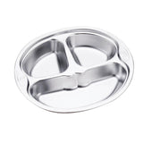 Max Stainless Steel Divided Kids Plate ,Dinner Snack Food Separated Container