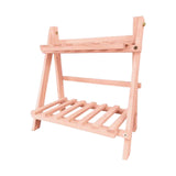 Maxbell Wooden Storage Rack Shelf Unit Children Book Shelf for Household Garden Pink