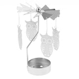 Max Christmas Decor Rotating Candle Tea Light Holder Candlestick Owl - Aladdin Shoppers