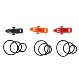 Maxbell 3pcs Fishing Rod Pole Hook Keepers Lure Spoon Bait Holder Black+Red+Orange