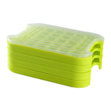 Maxbell Cube Tray Space Saving DIY Household Ice Making for Chocolate 4 Tier With Lids