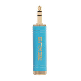 Max Maxb Stereo Audio Adapter 3.5mm Male Plug to 6.35mm Female for Mic Keyboard Blue