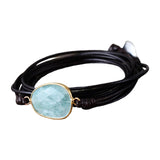 Maxbell Ethnic Rope Wrap Bracelet Multilayer Men and Women Handmade Comfortable Brown Blue