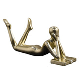 Maxbell Human Figurine Decor Resin Thinker Statue for Living Room Shelf Coffee Table style B