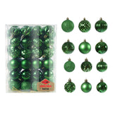 Maxbell 48 Pieces Xmas Tree Hanging Ornaments for Party New Year Decoration Green