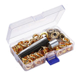 Maxbell 5/8/10/12mm Leathercraft Eyelets + Punch Tools Kits Grommets Rings 12mm