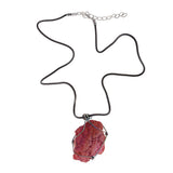 Max Vintage Natural Agate Pendant Necklace Handicrafts Agate Gift Red