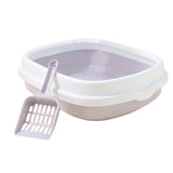 Maxbell Semienclosed Cat Toilet Stronger Durable Travel Litter Pan Cleaning Rabbit Grey