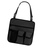 Maxbell Outdoor Beach Chair Armrest Bag Heavy Duty Oxford Fabric Pockets Black