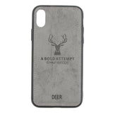 Max Luxury Shockproof Soft Cloth Back Cover Case For iPhone XS Gray