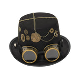 Maxbell Men Women Steampunk Top Hat Costume Accessories Gothic for Adult Party