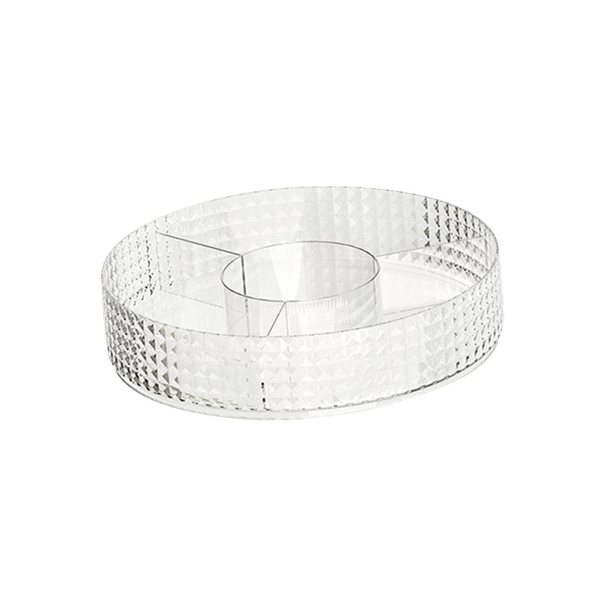 Maxbell Countertop Turntable 10inches Cosmetic Storage Box Snacks Container Accessory Transparent