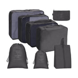 Maxbell 8x Lightweight Packing Cubes for Suitcases Suitcase Clothes Storage Bags black