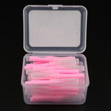 Maxbell 40 Pieces/ Box Dental Interdental Brush Tooth Pick Flosser Toothpick Sticks  Pink 0.7mm
