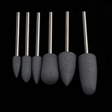 Maxbell 6 Pcs Nail Drill for Manicure Bit Electric Nail FileTools Stone Grey