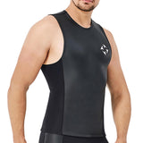 Maxbell 2mm Neoprene Wetsuit Vest Warm Mens Wetsuits Top for Surfing Spearfishing L