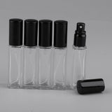 Maxbell 5x 8ml Refillable Perfume Atomizer Empty Spray Bottle Black Cap