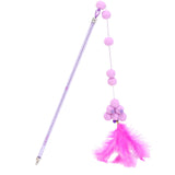 Maxbell Cat Teaser Interactive Toy Exercising IQ Improving Funny Teasing Wand Pink
