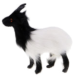 Max Mini Simulation Goat Animal Plush Kids Toy Christmas Tree Decor Black White