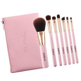 Max 7x Beauty Makeup Cosmetic Brushes Loose Powder Eyebrow Brush w/ Zipper Bag