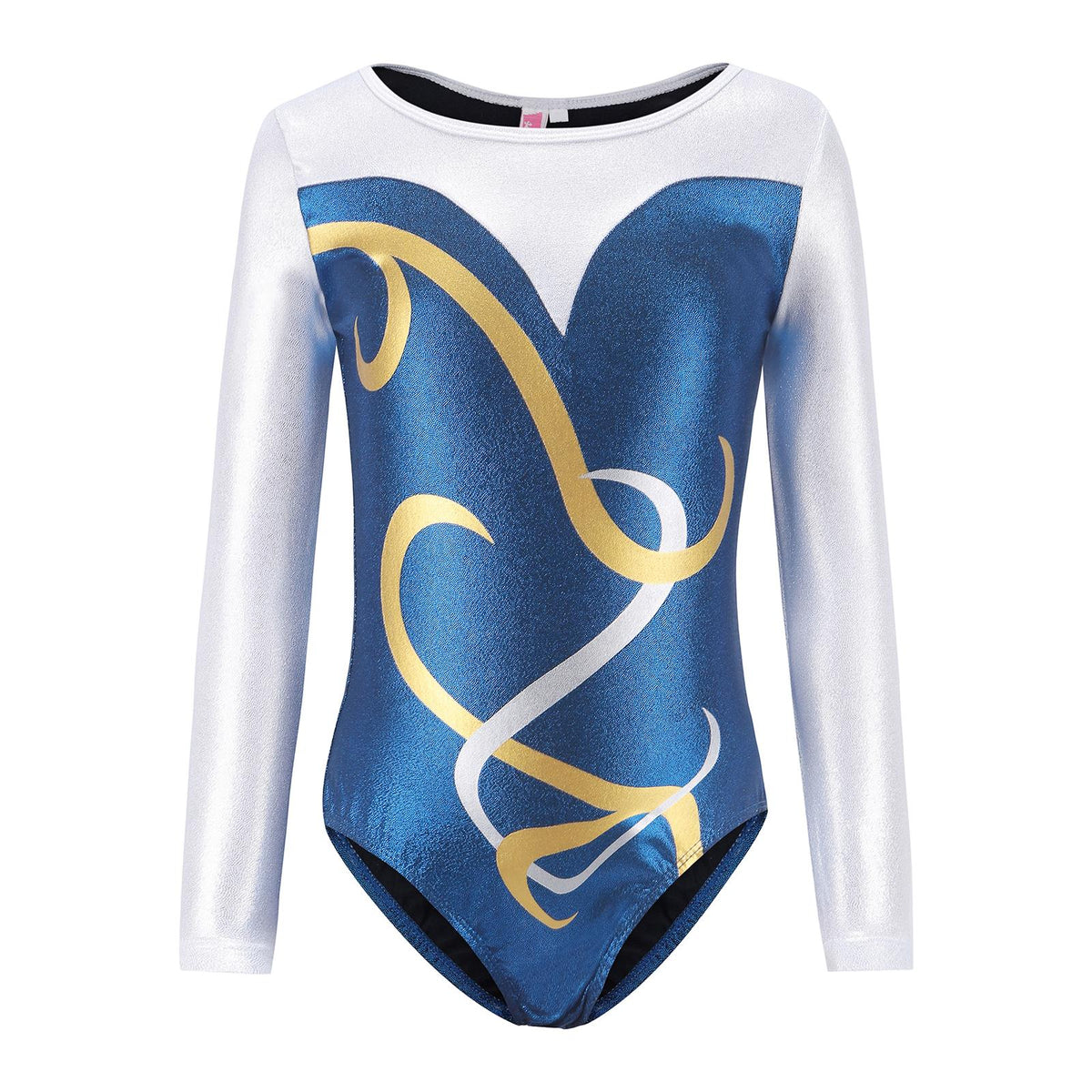 Maxbell Gymnastics Leotard Long Sleeve Sparkles Athletic Dance Clothes Outfit Ballet 8 yard