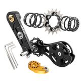 Maxbell Bike Single Speed Conversion Kit Cycling Accessories Repair Chain Tensioners Black 17T